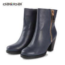 italian winter blue knee high women winter shoes boots for lady